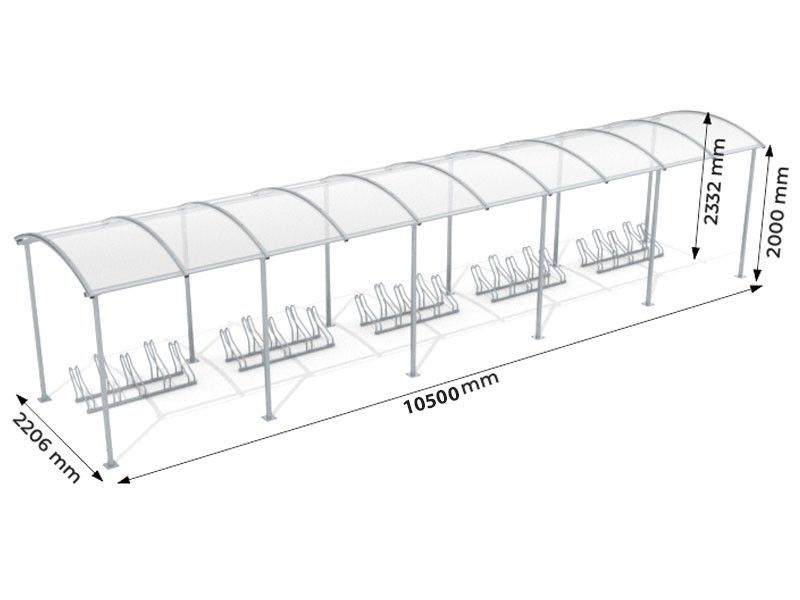 Polkupyöräkatos  10,50m