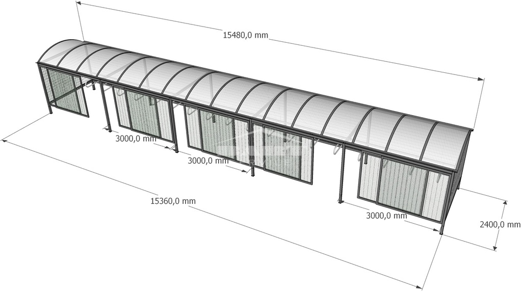 Polkupyöräkatos lukittava 2F2.3 (3.0) 6.6m 14 pp +SD