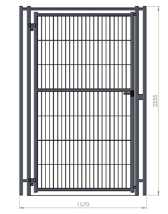 Kulkuportti kehystetty 2,3 x 1,5m