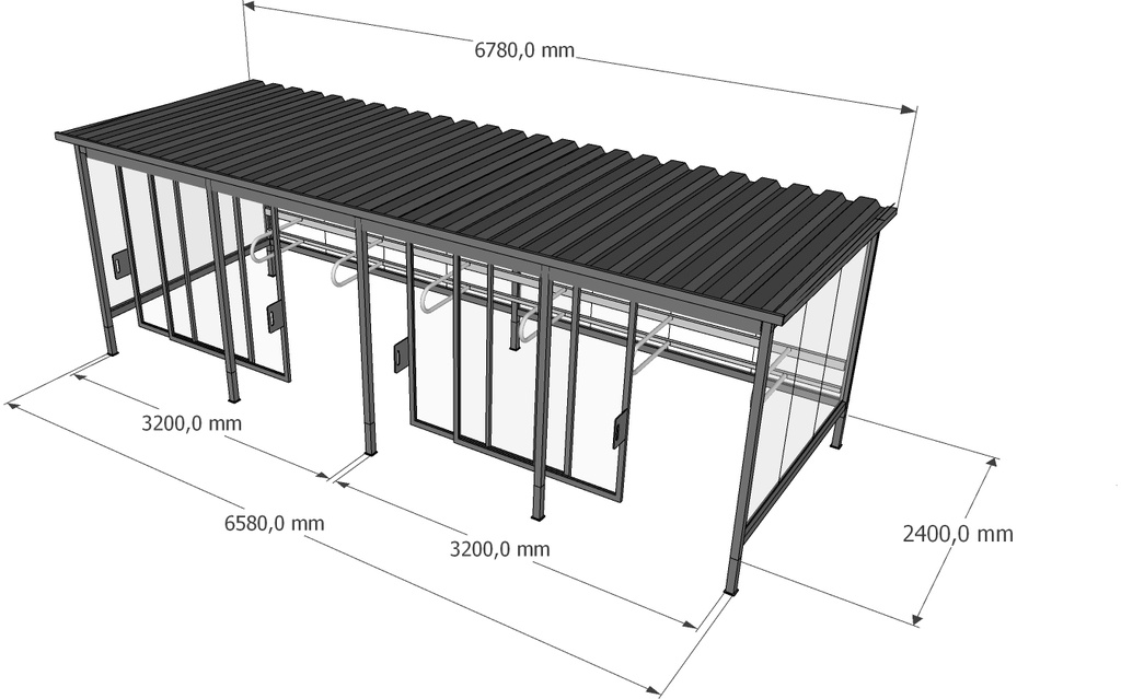 Polkupyöräkatos lukittava 2OS