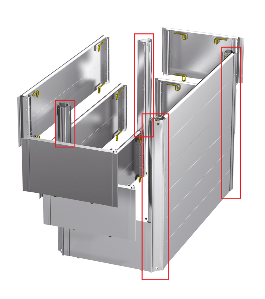 Manhole Corner Profile 1,50 m incl. 12 Connecting Pins