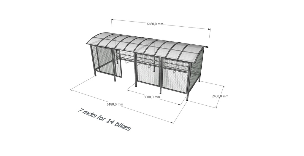 Polkupyöräkatos lukittava 2P2.3 (3.0)