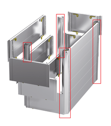 [TK804600x] Manhole Corner Profile 1,50 m incl. 12 Connecting Pins