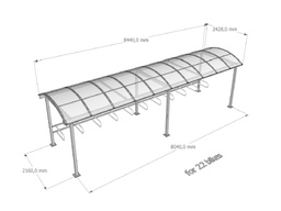 Polkupyöräkatos 2P2.0 (3.9) 8.4m 22 ppp